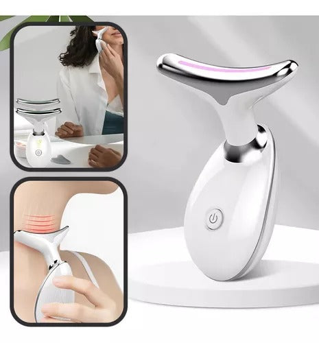 Massageador Elétrico Facial – Reduz Rugas, Olheiras e Revitaliza o Pescoço - DermaGlow